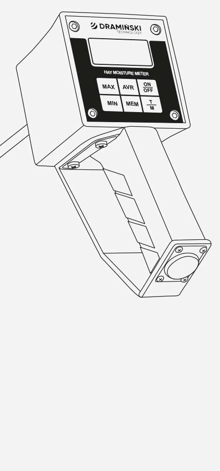 Przytwierdzona na stałe sonda do wilgotnościomierza