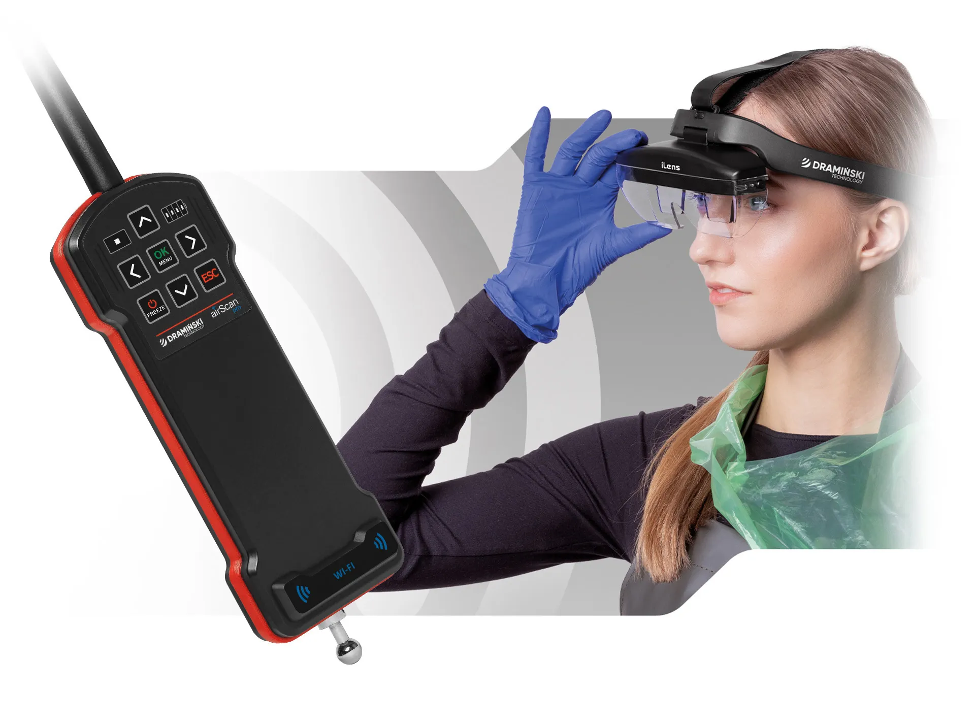 AirScan Pro Dramiński – iScanMini e iScan3 conectados a iLens, vista 2